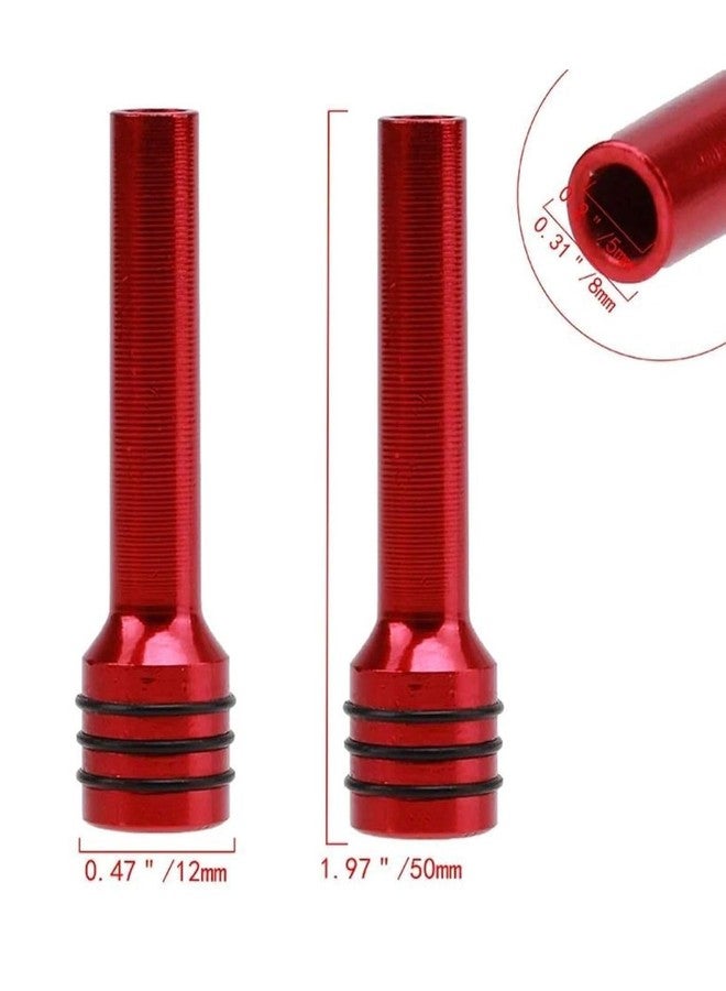 AUTO MT مقابض قفل أبواب السيارة المعدنية الحمراء، مصنوعة من سبائك الألومنيوم، دبابيس سحب داخلية لقفل الأبواب، مناسبة لجميع أنواع السيارات، لتزيين السيارة - Image 3